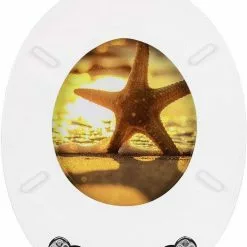 EUGAD WC-Sitz (1-St), Toilettensitz, WC Sitz mit Absenkautomatik, MDF, Holz, Softclose Scharnier Gr&uuml;ne Bl&auml;tter, Holzfarbe, Lilie, Seestern, Seestern Am Strand, Seestern Sonnenuntergang, Stone, &lrm;Lila Blume und Stones -Eugad Möbel Einkaufen 24a00c0a 681b 4acf bef5 a3dda464579e