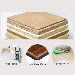 EUGAD Schreibtisch, Bürotisch mit Ablage Holz Stahl 120x64x120cm (BxTxH) Hell Eiche+schwarz Dunkel Buche-Schwarz, Hell Eiche-Schwarz, Hell Eiche-Wei&szlig; -Eugad Möbel Einkaufen 25e9bef4 6ba4 5a9b 86b4 81fe8538dd0a