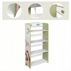 EUGAD Bücherregal, 1-tlg., Kinderregal, Bücher-Organizer mit 4 Ablagen, Zoomotive im Kinderzimmer aus MDF, Grün -Eugad Möbel Einkaufen 25f2c322 c64b 437a 9056 5f2286319929