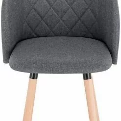 EUGAD Esszimmerstuhl, 2er-Set Esszimmerstuhl gepolsterte Sitzfläche aus Leinen Massivholz -Eugad Möbel Einkaufen 261eec5b 9c51 5c12 af65 f494b35cc0c7