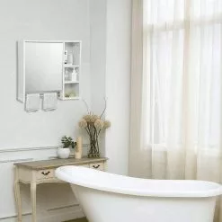 EUGAD Spiegelschrank Hängeschrank mit 6 Ablagen mit Tür 60x20x60cm Weiß -Eugad Möbel Einkaufen 26440579 e760 521f bf88 ea3c6d4fc87e