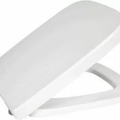 EUGAD WC-Sitz, Toilettendeckel mit Absenkautomatik Eckige Form Weiß