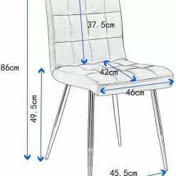 EUGAD Esszimmerstuhl (4 Stück), Küchenstuhl Polsterstuhl, mit Rückenlehne, Metallbeine, Sitzfläche aus Leinen, Hellgrau -Eugad Möbel Einkaufen 28923dbe 196c 495e b012 5438e8bb9dd3