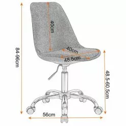 EUGAD Schreibtischstuhl, Arbeitshocker, Stoffbezug, 360° drehbar, Dunkelgrau Duneklgrau, Hellgrau -Eugad Möbel Einkaufen 294bf731 8a9b 515b 9bd4 48e9548cc19e