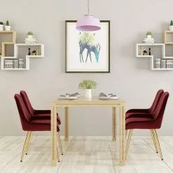 EUGAD Esszimmerstuhl (2 Stück), Küchenstuhl Wohnzimmerstuhl Sitzfläche aus Samt mit Metallbeine,Stuhl für Esszimmer Wohnzimmer Küche, Hellgrau Bordeaux, Dunkelgrau, Dunkelgrün, Rosa -Eugad Möbel Einkaufen 2a023309 d815 4820 89cf edf047a7e241