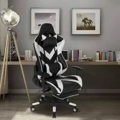 EUGAD Gaming Chair, Bürostuhl, Gaming Stuhl, Kunstleder, mit einstellbaren Armlehnen Rot Blau, Schwarz, Weiß 52 EUGAD Gaming Chair, Bürostuhl, Gaming Stuhl, Kunstleder, mit einstellbaren Armlehnen Rot Blau, Schwarz, Weiß -Eugad Möbel Einkaufen 2b59319f 3c30 5581 a6b4 7922ab50f4ce