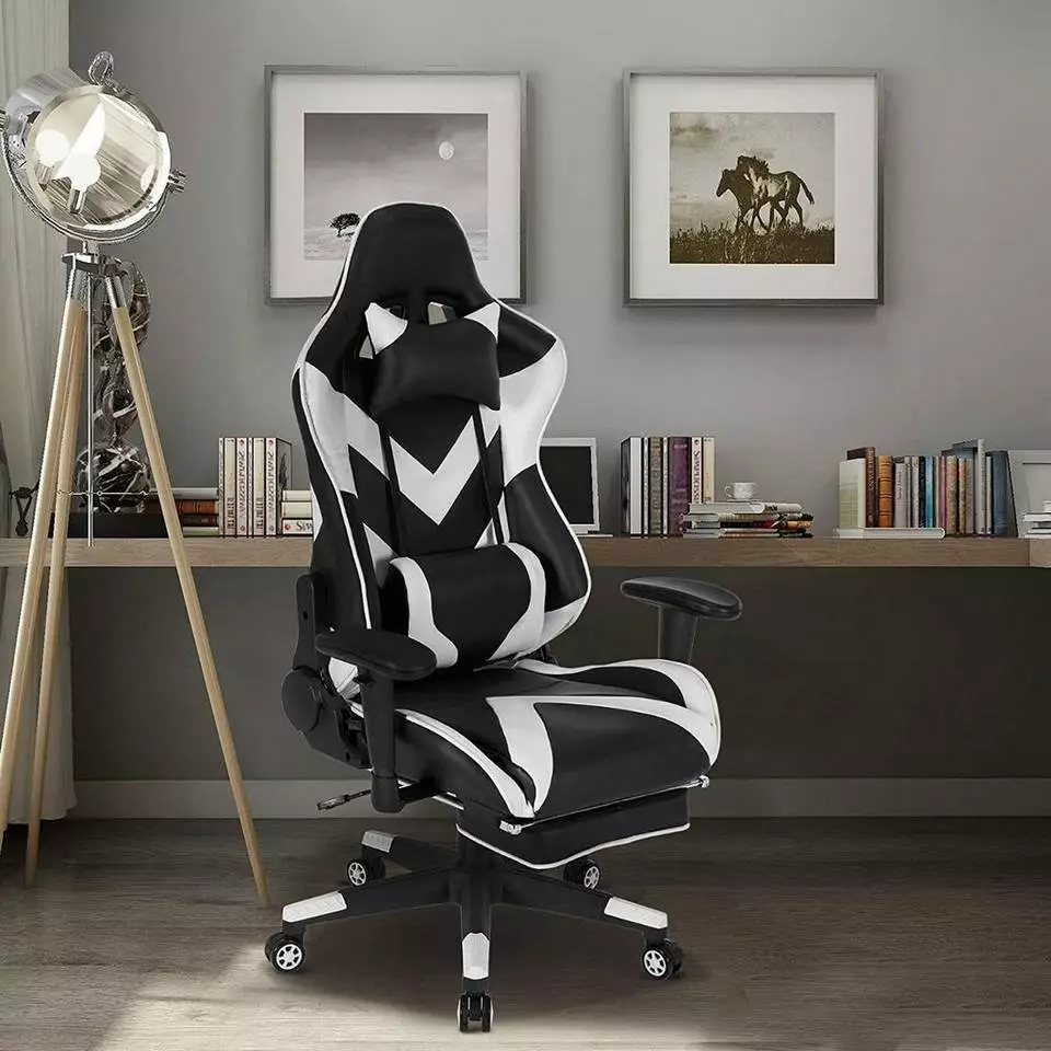 EUGAD Gaming Chair, Bürostuhl, Gaming Stuhl, Kunstleder, mit einstellbaren Armlehnen Rot Blau, Schwarz, Weiß 25 EUGAD Gaming Chair, Bürostuhl, Gaming Stuhl, Kunstleder, mit einstellbaren Armlehnen Rot Blau, Schwarz, Weiß – Bild 25