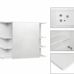 EUGAD Spiegelschrank Badezimmerspiegel Hängeschrank mit 8 Ablagen mit Tür Weiß 14 EUGAD Spiegelschrank Badezimmerspiegel Hängeschrank mit 8 Ablagen mit Tür Weiß -Eugad Möbel Einkaufen 2b7bd28a 66f9 5dd5 9cf7 e0a3f845151c