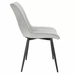 EUGAD Esszimmerstuhl (2 Stück), Küchenstuhl, Polsterstuhl, Wohnzimmerstuhl ohne Armlehne, Metallbeine, Samt, Dunkelgrau Hellgrau, Schwarz -Eugad Möbel Einkaufen 2c203561 9fcc 4c7a aa7b 24b2c60150dd