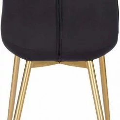 EUGAD Esszimmerstuhl, 4er-Set Küchenstühle Wohnzimmerstuhl mit Rückenlehne, Samt Sitzfläche, Gold Beine Grau Dunkelgr&uuml;n, Rosa, Schwarz -Eugad Möbel Einkaufen 2c3ab99d 38bd 5dec 9178 59529613acf5