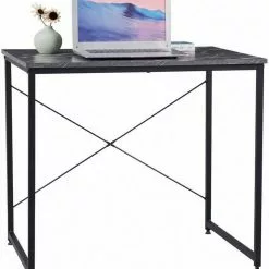 EUGAD Schreibtisch, Computertisch Esstisch Holz Stahl 80x60x70 cm Holz Vintage+schwarz Hell Eiche+schwarz, Hell Eiche+weiß, Marmor+schwarz -Eugad Möbel Einkaufen 2c714b14 5cc1 5a27 beb4 d8bc64bef6fe