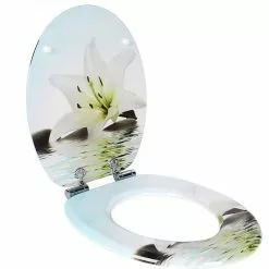 EUGAD WC-Sitz (1-St), Toilettensitz, WC Sitz mit Absenkautomatik, MDF, Holz, Softclose Scharnier Gr&uuml;ne Bl&auml;tter, Holzfarbe, Lilie, Seestern, Seestern Am Strand, Seestern Sonnenuntergang, Stone, &lrm;Lila Blume und Stones -Eugad Möbel Einkaufen 2cb5f84d 79db 485c b295 6aafa68196aa