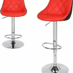 EUGAD Barhocker, 2er-Set Barstühle, höhenverstellbar, 360°drehbar Weiß Bordeaux, Cremewei&szlig;, Grau, Khaki, Rot, Schwarz, Wei&szlig; -Eugad Möbel Einkaufen 2d677821 e8d1 55e1 93af 2d39b845a787