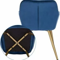 EUGAD Esszimmerstuhl, stühle 2er-Set,Samt,mit goldener Metallbeinen Blau, Bordeaux, Dunkelgrau, Dunkelgr&uuml;n, Hellgrau, Rosa, Schwarz -Eugad Möbel Einkaufen 2de75111 ba2d 5997 9121 e102a7d645a5