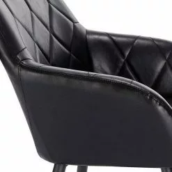 EUGAD Esszimmerstuhl, aus Kunstleder mit Armlehnen und Rückenlehne Gestell aus Metall Schwarz Braun, Dunkelbraun, Dunkelgrau -Eugad Möbel Einkaufen 2ff56b0f b90d 55ef a6b9 81c698dd2ebe