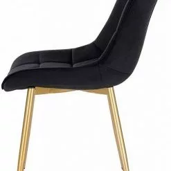 EUGAD Esszimmerstuhl, 6er-Set Küchenstühle Wohnzimmerstuhl mit Rückenlehne, Samt Sitzfläche, Gold Beine Schwarz Dunkelgrün, Grau, Rosa -Eugad Möbel Einkaufen 302c5224 60af 59a9 9349 0ead31542090