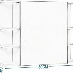 EUGAD Spiegelschrank Badezimmerspiegel Hängeschrank mit 8 Ablagen mit Tür Weiß 11 EUGAD Spiegelschrank Badezimmerspiegel Hängeschrank mit 8 Ablagen mit Tür Weiß -Eugad Möbel Einkaufen 30590419 fbe2 5049 af55 0cdea8b631bf
