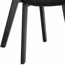 EUGAD Esszimmerstuhl (2 Stück), Wohnzimmerstuhl mit Rückenlehne, Polsterstuhl Küchenstuhl Weich Samt und Holz für ESS- und Wohnzimmer Schwarz Dunkelgrau, Dunkelgrün, Rosa -Eugad Möbel Einkaufen 30959ca6 009a 5de2 a7c8 801632581a87