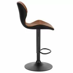 EUGAD Barhocker (2 St), 2er-Set höhenverstellbar und drenbar mit Rückenlehne aus Kunstleder Stahl Grau Anthrazit, Braun, Dunkelbraun -Eugad Möbel Einkaufen 31ed769a 600b 5d2e 879a fdb63accb236