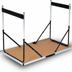 EUGAD Campingtisch, Campingtisch Alu Klapptisch, Tischplatte aus MDF, Schwarz Eiche, Grau -Eugad Möbel Einkaufen 324a8263 cc0b 5381 b5b0 d276256a2ec0