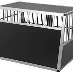 EUGAD Tiertransportbox, Hundetransportbox Alu Doppel Hundebox Reisebox für große Hunde Husky Samojede Weimaraner Labrador Deutscher Schäferhund Boxer 104x91x69cm -Eugad Möbel Einkaufen 32eba7e8 9cea 4cc9 82d2 c42a817f24ce