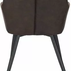 EUGAD Esszimmerstuhl (1 Stück), Wohnzimmerstuhl aus Stoff, Polsterstuhl mit Armlehnen und Rückenlehne, Gestell aus Metall Anthrazit, Braun, Grau -Eugad Möbel Einkaufen 331fe462 4cfc 550e 8213 4359b5a15ee6