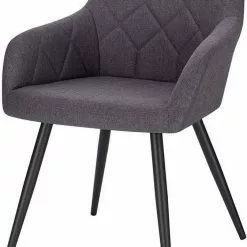 EUGAD Esszimmerstuhl (1 Stück), Wohnzimmerstuhl aus Leinen Polsterstuhl mit Armlehnen und Rückenlehne schwarze Gestell aus Metall Hellgrau Dunkelgrau 25 EUGAD Esszimmerstuhl (1 Stück), Wohnzimmerstuhl aus Leinen Polsterstuhl mit Armlehnen und Rückenlehne schwarze Gestell aus Metall Hellgrau Dunkelgrau -Eugad Möbel Einkaufen 33232cc2 0815 4dcb bf57 69a941fdeef6