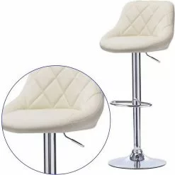 EUGAD Barhocker, 2er-Set Barstühle, höhenverstellbar, 360°drehbar Weiß Bordeaux, Cremewei&szlig;, Grau, Khaki, Rot, Schwarz, Wei&szlig; -Eugad Möbel Einkaufen 336d3070 8f17 5b85 8720 64fbf423c58e