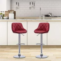 EUGAD Barhocker, 2er-Set Barstühle, höhenverstellbar, 360°drehbar Weiß Bordeaux, Cremewei&szlig;, Grau, Khaki, Rot, Schwarz, Wei&szlig; -Eugad Möbel Einkaufen 35a501b7 fc7a 5cf3 96e6 9a6f7b3a5686
