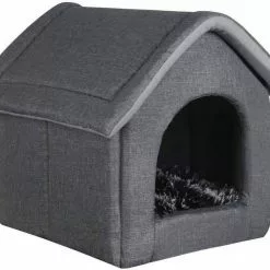 EUGAD Tierbett, Katzenhaus Katzenhöhle herausnehmbarer Matte Dunkelgrau, Hellgrau -Eugad Möbel Einkaufen 3646961b 9d6d 5533 83c7 07b95b89c899