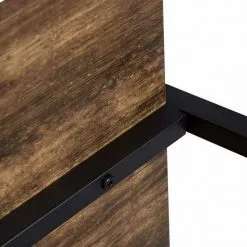 EUGAD Schreibtisch, Bürotisch Computertisch Arbeitstisch PC Tisch mit Ablage Holz Stal Holz Vintage+schwarz Hell Eiche+schwarz -Eugad Möbel Einkaufen 37d9776d 0c9f 50c9 b360 9f943a384870