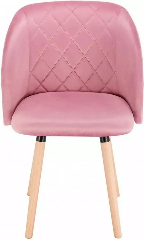 EUGAD Esszimmerstuhl, 6er-Set Esszimmerstuhl Küchenstuhl Samt Massivholz Cremeweiß Cremeweiß, Rosa 9 EUGAD Esszimmerstuhl, 6er-Set Esszimmerstuhl Küchenstuhl Samt Massivholz Cremeweiß Cremeweiß, Rosa – Bild 9