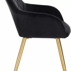 EUGAD Esszimmerstuhl (2 Stück), Wohnzimmerstuhl mit Armlehnen und Rückenlehne aus Samt Polsterstuhl Metallbeine in Gold Dunkelgrau Dunkelgrau | Dunkelgrau, Schwarz | Schwarz -Eugad Möbel Einkaufen 3b8dcf6f 6265 5923 b112 b193a2678674