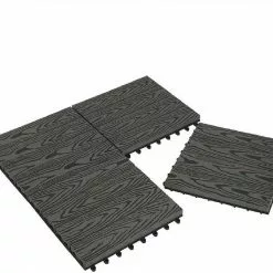 EUGAD WPC-Fliesen, WPC Fliesen Klickfliesen in Holzoptik 22 Stücke für 2m² Hellgrau Anthrazit, Braun, Coffee -Eugad Möbel Einkaufen 3c3c73c6 fae4 5177 bdb0 a52e3eb10057