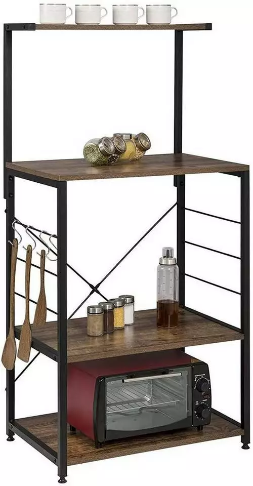 EUGAD Küchenregal, Standregal Bäckerregal mit 4 S-Haken, Industrie-Design, Vintage 4 EUGAD Küchenregal, Standregal Bäckerregal mit 4 S-Haken, Industrie-Design, Vintage – Bild 4