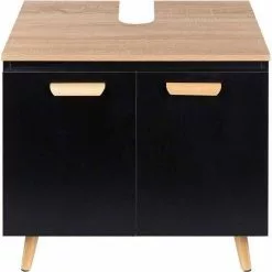 EUGAD Waschbeckenunterschrank Badschrank Unterschrank mit 2 Türe Weiß Grau, Schwarz, Wei&szlig; -Eugad Möbel Einkaufen 3df762d3 2f7f 5eaa 850d b79a8a04b856