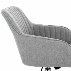 EUGAD Schreibtischstuhl, Bürostuhl Bürohocker Rollhocker aus Leinen Hellgrau Duneklgrau -Eugad Möbel Einkaufen 3f5a7ee7 2a97 5e5a 8ae7 38b8e4993bc5