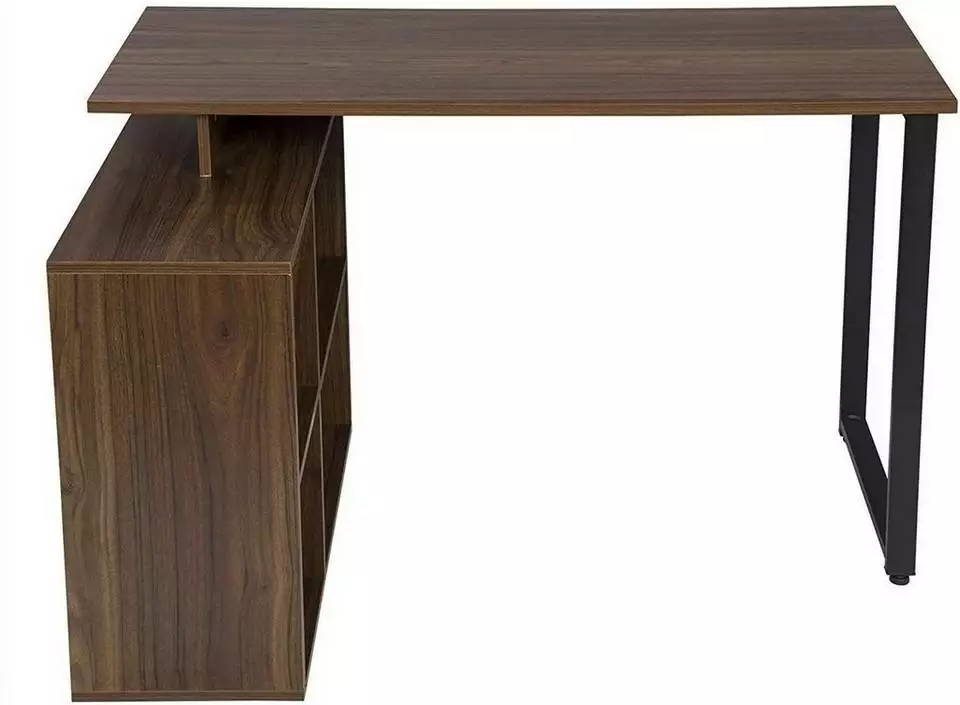 EUGAD Schreibtisch, mit Ablagen Holz 116x75x80cm Dunkelbuche Helleiche, Weiß 6 EUGAD Schreibtisch, mit Ablagen Holz 116x75x80cm Dunkelbuche Helleiche, Weiß – Bild 6