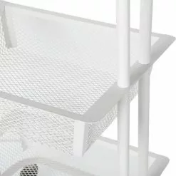 EUGAD Beistellwagen »0030CC«, Rollwagen Küchewagen 3 Gitterkörbe, Rolle mit Bremse 40x76x30 cm Weiß -Eugad Möbel Einkaufen 413af55f 042c 53d3 8c87 b3f98dd4ca8d