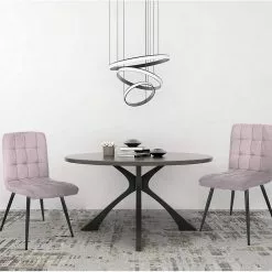 EUGAD Esszimmerstuhl (2 Stück), Küchenstuhl Polsterstuhl, mit Rückenlehne, Metallbeine, Sitzfläche aus Leinen, Dunkelgrau Dunkelgrau | Dunkelgrau, Hellgrau | Hellgrau -Eugad Möbel Einkaufen 417fba9c 0181 4904 88fe cc7497f57368