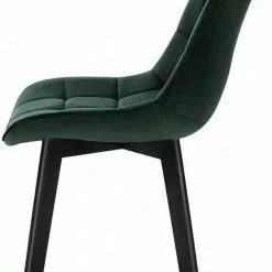 EUGAD Esszimmerstuhl (6 Stück), Wohnzimmerstuhl mit Rückenlehne, Polsterstuhl Küchenstuhl Weich Samt und Holz für ESS- und Wohnzimmer Schwarz Dunkelgrau, Dunkelgrün, Rosa -Eugad Möbel Einkaufen 41899df0 12e4 5e4b 9695 59c1fa43d40d