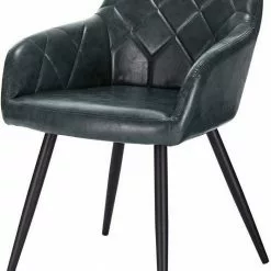 EUGAD Esszimmerstuhl, aus Kunstleder mit Armlehnen und Rückenlehne Gestell aus Metall Schwarz Braun, Dunkelbraun, Dunkelgrau -Eugad Möbel Einkaufen 439a334e 7f72 593d 8c88 2935ab8a28a2