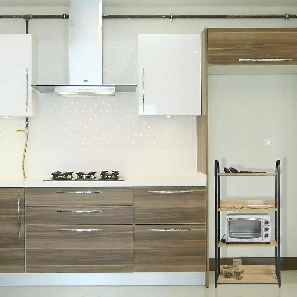 EUGAD Küchenregal, Standregal Metallregal mit 4 Ablagen, Breite 30 cm 2 EUGAD Küchenregal, Standregal Metallregal mit 4 Ablagen, Breite 30 cm – Bild 2