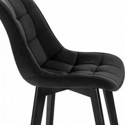 EUGAD Esszimmerstuhl (2 Stück), Wohnzimmerstuhl mit Rückenlehne, Polsterstuhl Küchenstuhl Weich Samt und Holz für ESS- und Wohnzimmer Schwarz Dunkelgrau, Dunkelgrün, Rosa -Eugad Möbel Einkaufen 44743a78 a9ac 5162 975c 01e74c2d0f87