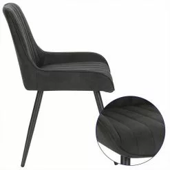 EUGAD Esszimmerstuhl, Polsterstuhl 2er-Set,Sitzfläche aus Stoffbezug Anthrazit, Dunkelbraun, Dunkelgrau -Eugad Möbel Einkaufen 44b4500e 74cc 57e5 898f e2454c5ebf5d