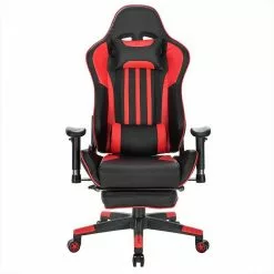 EUGAD Gaming-Stuhl (1 Stück), Racing Stuhl mit Fußstütze Racing Stuhl Drehstuhl Bürostuhl Schreibtischstuhl PC Stuhl mit Wippfunktion Höhenverstellbar Kunstleder Rot Grau, Wei&szlig; -Eugad Möbel Einkaufen 44d7c587 1eff 580a 9c9d 3249b2852149