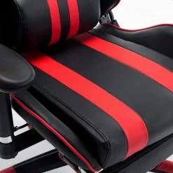 EUGAD Gaming-Stuhl (1 Stück), mit Fußstütze Racing Stuhl Drehstuhl Bürostuhl Schreibtischstuhl PC Stuhl mit Wippfunktion Höhenverstellbar Kunstleder Weiß Grau, Rot, Weiß -Eugad Möbel Einkaufen 44efad57 181e 4a36 bb2e f98e80ed0cdc