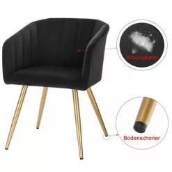 EUGAD Esszimmerstuhl, 2er-Set Esszimmerstuhl Polsterstuhl aus Samt Dunkelgrün Dunkelgrau, Dunkelgrün, Rosa, Schwarz -Eugad Möbel Einkaufen 44fcc59c b5ae 49c4 8607 11858f427440