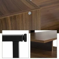 EUGAD Schreibtisch, mit Ablagen Holz 116x75x80cm Dunkelbuche Helleiche, Weiß 26 EUGAD Schreibtisch, mit Ablagen Holz 116x75x80cm Dunkelbuche Helleiche, Weiß -Eugad Möbel Einkaufen 462e9372 1a82 5306 ac06 b28516241ad0