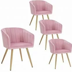 EUGAD Esszimmerstuhl (4 Stück), 4er-Set Esszimmerstuhl Polsterstuhl aus Samt Dunkelgrün Dunkelgrau, Dunkelgr&uuml;n, Rosa, Schwarz -Eugad Möbel Einkaufen 4630a206 9142 50b8 b95b a58ae7b2175b